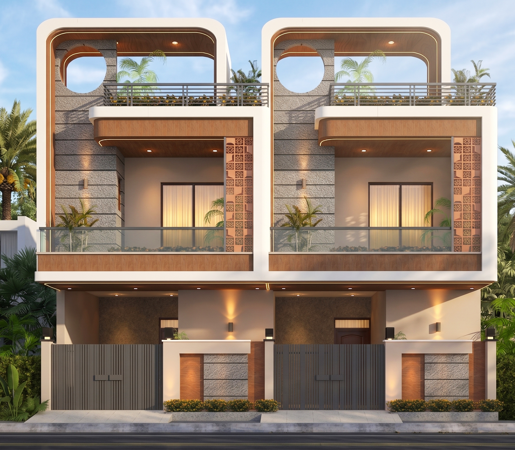 Front elevation of a residential project delivered by Jai Hanuman Builders
